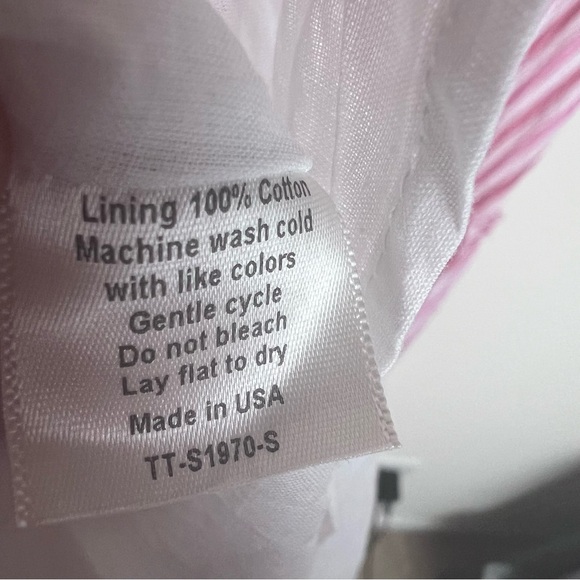 Free People Pink Stripe Tiered Short Sleeve Maxi Dress Size XS - Picture 15 of 15